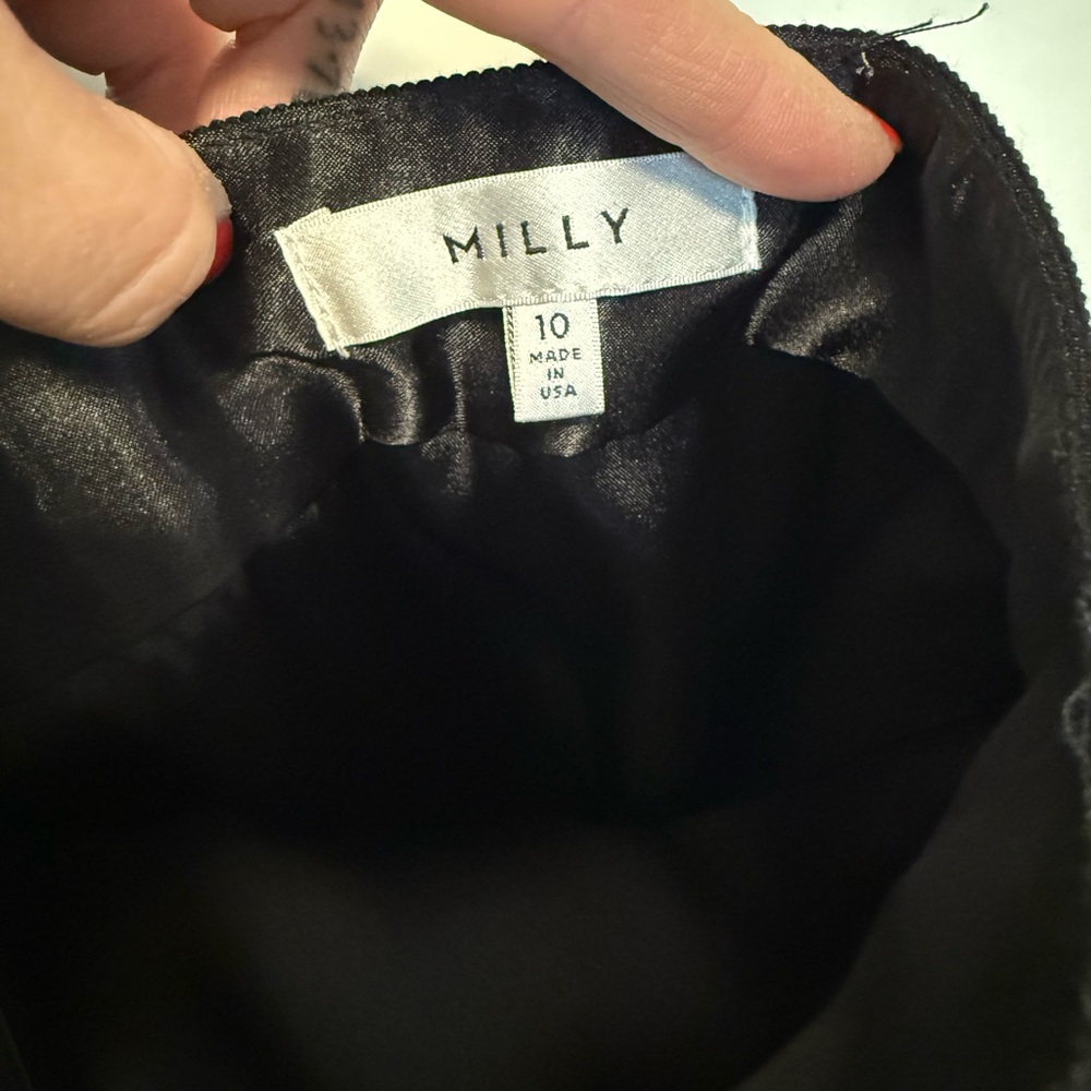 Milly Black Ruffled Mini Skirt Cocktail - Picture 3 of 6